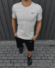 Чоловічий комплект Nike футболка сіра + шорти