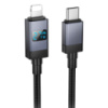 Дата кабель Hoco X118 Generous with display Type-C to Lightning 27W (1m)