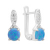 Серебряные серьги CatalogSilver с опалом 0.864ct, фианитами (2170051)