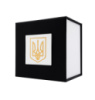 Подарункова коробочка Boxes для годинника чорно-біла з золотим тризубом (SKU: 1000-0374)