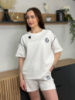 Костюм женский летний из коттона Fashion 188 20569 S белый