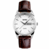 Жіночий класичний годинник Skmei 9073SIWT-S Silver-White зі шкіряним ремінцем та календарем