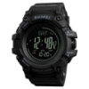 Чоловічий годинник Skmei 1358 Black Smart Watch Compass з тактичним компасом та крокоміром
