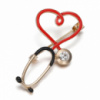 Брошка медична «Стетоскоп із серцем»