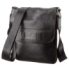 Чоловіча шкіряна сумка месенджер 719113 Чорна
