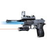 Дитячий іграшковий пістолет K2118-A з лазерним прицілом, ліхтариком та глушником , стріляє кульками 6 мм
