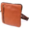 Чоловіча шкіряна сумка через плече із міцної зернистої шкіри 723151 Рудий