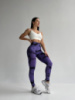 Леггинсы женские спортивные с пуш-ап Tie Dye 18913 S фиолетовый мрамор