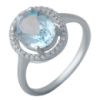 Серебряное кольцо CatalogSilver с натуральным топазом 3.573ct, вес изделия 3,03 гр (2019015) 18 размер