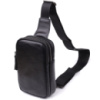 Сумка-слинг для мужчин из натуральной кожи Vintage 22955 Черный