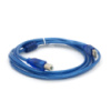 Кабель USB 2.0 RITAR AM/BM, 2.0m, 1 феррит, прозрачный синий