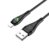 Кабель Borofone BX65 с индикатором USB to Lightning 1m black