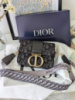 Леді Dior мини чорний текстиль