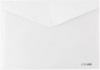 Папка-конверт В5 кнопці Economix, 180 мкм, фактура «глянець», біла