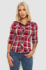 Сорочка жіноча в клітку, колір бордовий, 230R063