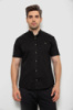 Сорочка чоловіча однотонна, колір чорний, 214R7346