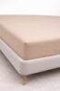Простирадло на резинці Ecotton 90х200 см фланель бавовняне Light Beige світло-бежевий