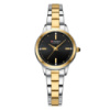 Жіночий годинник Curren 9094 Silver-Gold-Black з мінеральним склом та сталевим браслетом