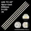 LED підсвітка TV 43« HV430FHB-N40 CN43XB720 PLDED4331A K433535T041055 ZK43D09-ZC21FG-01 1шт.