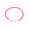 Светодиодный LED ошейник L-18 USB светящийся водоотталкивающий для собак и котов  Pink S