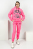 Жіночий рожевий спортивний костюм на флісі