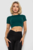 Футболка - топ жіноча в рубчик, колір зелений, 238R58210