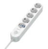 Сетевой фильтр удлинитель Ldnio SE1-C 2 USB/ 2 Type-C 20W 4 розетки 2500W 2m white