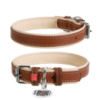 Нашийник для собак шкіряний WAUDOG Soft з QR паспортом, Ш 35 мм, Дов 57-71 см коричневий