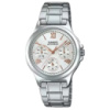 Жіночий годинник Casio LTP-V300D-7A2 з багатофункціональним циферблатом та сталевим браслетом