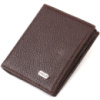 Компактне портмоне для чоловіків з натуральної зернистої шкіри 721740 Коричневе