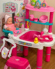 Ігровий дитячий набір на 40 предметів зі столиком для купання стільчиком та пупсом 30 см