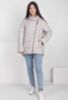 Жіноча світло-сіра куртка в клітку