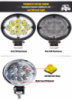 Фара-LED Овал 27W 147*150*73мм (3W*9) 10-30V Дальнє/Spot (16-27W) (1шт) 2701