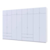 Шкаф для одежды Doros Лукас Белый 4+4 ДСП 360х50х240 DRS-011692 (42005142)