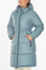 Куртка женская зимняя длинная с капюшоном - 57240 топазового цвета