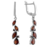 Серебряные серьги CatalogSilver с натуральным гранатом 4.513ct (2051794)