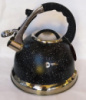 Чайник металлический со свистком для газовой плиты HIGHER KITCHEN (ZP-021) , 3,5 л., Черний