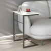 Столик приставной Терри Ferrum-decor 650x440x330 Черный металл ДСП Белое 16 мм (FRD-104648)