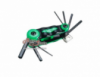 TOPTUL AGFB0701 Набор ключей складной HEX: 2,2.5,3,4,5,6,8мм (материал CRV–6150)