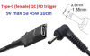 Переходник на 9v (max 5a, 45w) 3.5x1.35mm 8-10cm з USB Type-C (Female) Quick Charge Power Delivery QC|PD тригер (A class) 1 день гар.