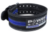 Пояс для пауерліфтингу Power System PS-3800  PowerLifting шкіряний Black/Blue Line M