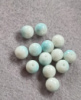 Бусины керамика/ 8 мм/ цена за 1 шт/ бело-голубой