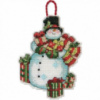 Набір для вишивання хрестиком «Прикраса Сніговик//Snowman Ornament» DIMENSIONS 70-08896