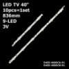 LED підсвітка TV 40 inch 3-6led A/B 3V. 4GE-400DCA-R1 R2 D4GE-400DCB-R1/R2 5шт. A+5шт. B (836 mm.)