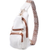 Зручна жіноча слінг сумка через плече з екошкіри 722752 Білий