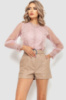 Блуза жіноча гіпюрова класична, колір пудровий, 204R150