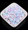 Пайетки цветок / 6 мм / радужные голубые / 5 гр