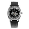 Жіночий механічний годинник Awarder 021-3D Де би не була Silver-Black-Black Leather з автопідзаводом