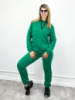 Жіночий спортивний костюм на флісі «Impuls» оптом | Батал | Розпродаж моделі Зелений, 50-52