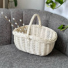 Кошик «Грибкова» 1 шт. 38x30x18 см плетений з натуральної відбіленленої лози для Великодня пасхальна корзина